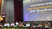 Konferensi pers Paket Kebijakan Ekonomi, Senin, 16 Desember 2024. (Foto: Liputan6.com/Tira Santia)