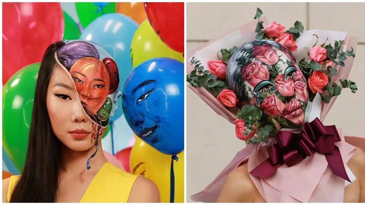 8 Hasil Ilusi Optik Wanita Ini Mengagumkan, Hanya Bermodal Makeup