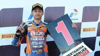 Fahmi Basam saat mengikuti ajang Mandalika Racing Series. (Yamaha Indonesia)