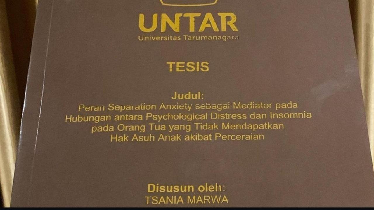 Judul Tesis Tsania Marwa Berhasil Jadi Sorotan Netizen