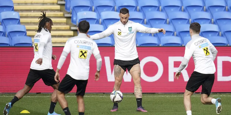 FOTO: Persiapan Pemain Austria Jelang Duel dengan Wales di Kualifikasi Piala Dunia 2022