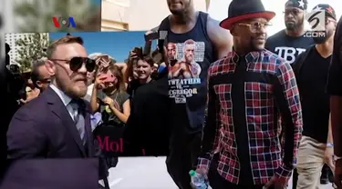 Sebelum naik ke ring tinju, Conor McGregor dan Floyd Mayweather adu fesyen di Las Vegas. Siapa yang paling oke?
