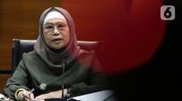 Wakil KPK, Lili Pintauli Siregar saat menyampaikan rilis penahanan Isnu Edhy Wijaya (kiri) bersama Husni Fahmi sebagai tersangka dalam perkara pengadaan paket penerapan E-KTP tahun 2011-2013 di Gedung KPK, Jakarta, Kamis (3/2/2022). (Liputan6.com/Helmi Fithriansyah)