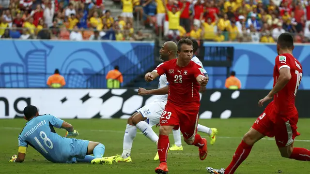 Hattrick Shaqiri Antar Swiss ke Fase Knock Out