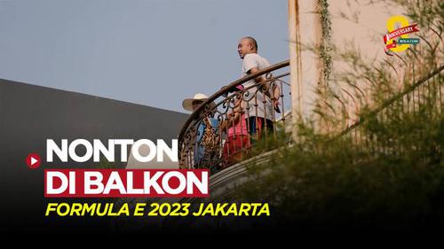 VIDEO: Jadi Hiburan di Akhir Pekan, Warga Lokal Nikmati Formula E 2023 Jakarta dari Atas Balkon