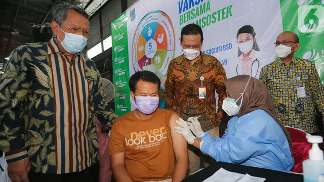 Vaksinasi Bersama BPJamostek dan Pemkot Tangsel Sediakan 3.000 Dosis