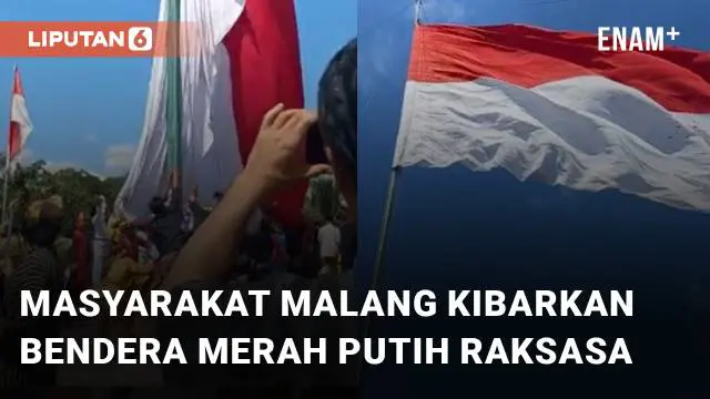 Aksi masyarakat Malang kibarkan bendera merah putih raksasa viral di media sosial