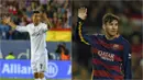 Tahun 2015 Cristiano Ronaldo dan Leonel Messi menjadi pembicaraan dunia, tentang siapa yang berhak jadi pemain terbaik , mereka juga menjadi aktor utama dalam sepak bola Negeri Matador. (AFP Photo/Curto De La Torre/ Lluis Gene)
