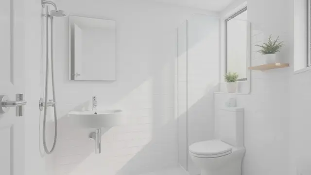 Desain Kamar Mandi 1x3 Minimalis yang Estetik. Foto: AI Generated