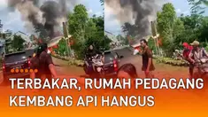 Peristiwa kebakaran dialami sebuah rumah pedagang kembang api mengundang perhatian
