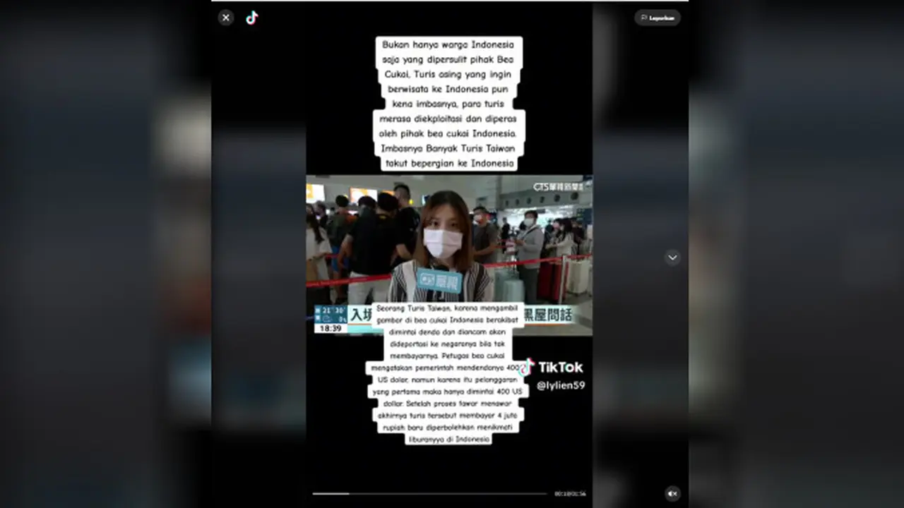 Viral di Medsos Turis Taiwan Dipalak Bea Cukai Indonesia