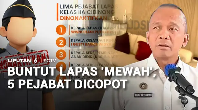 Buntut Lapas 'Mewah', 5 Pejabat Dicopot