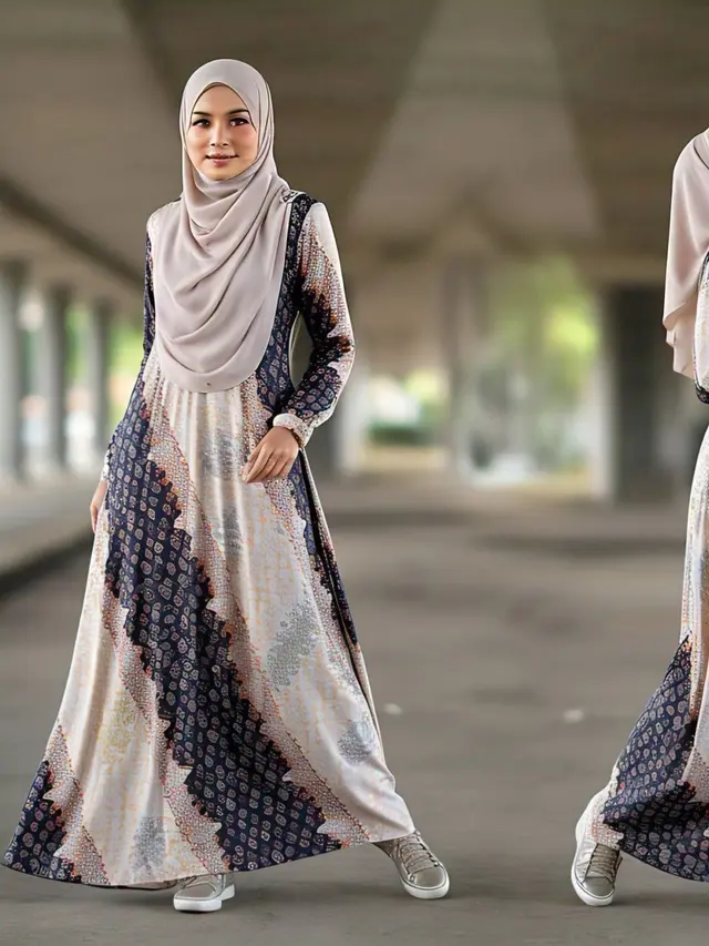Pilihan Gamis Melayu Modern Terbaru/Via Meta AI