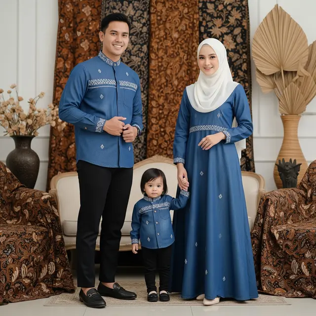 Baju Lebaran Keluarga Muda Cocok untuk Silaturahmi ke Mertua (Gemini AI)