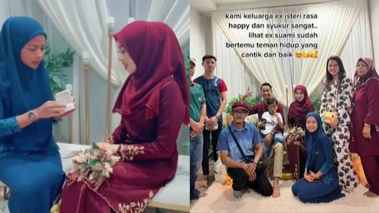 Viral Wanita Antar Mantan Suami Lamaran dengan Calon Istri Baru, Ikut Pasangkan Cincin