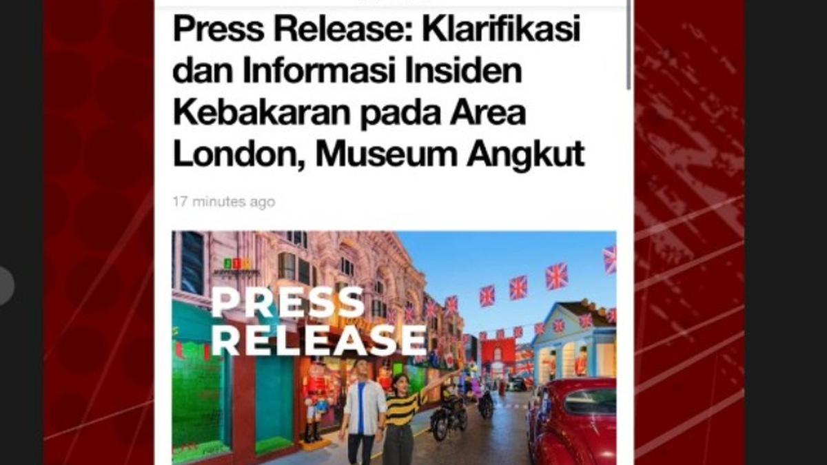 Museum Angkut di Batu Malang Kebakaran, Kerugian Diperkirakan Capai Rp100 Juta
