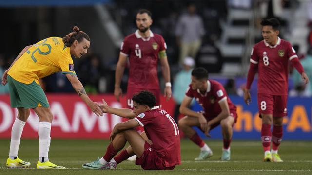 Foto: Perjuangan Maksimal Timnas Indonesia saat Melawan Australia di Babak 16 Besar Piala Asia 2023