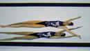 Perenang indah Argentina, Etel Sanchez dan Sofia Sanchez berenang di bawah air saat berlomba di nomor Duet Technical Routine Renang Indah Pan Am Games di Toronto, Kanada. (9/7/2015). (AP Photo/Mark Humphrey)