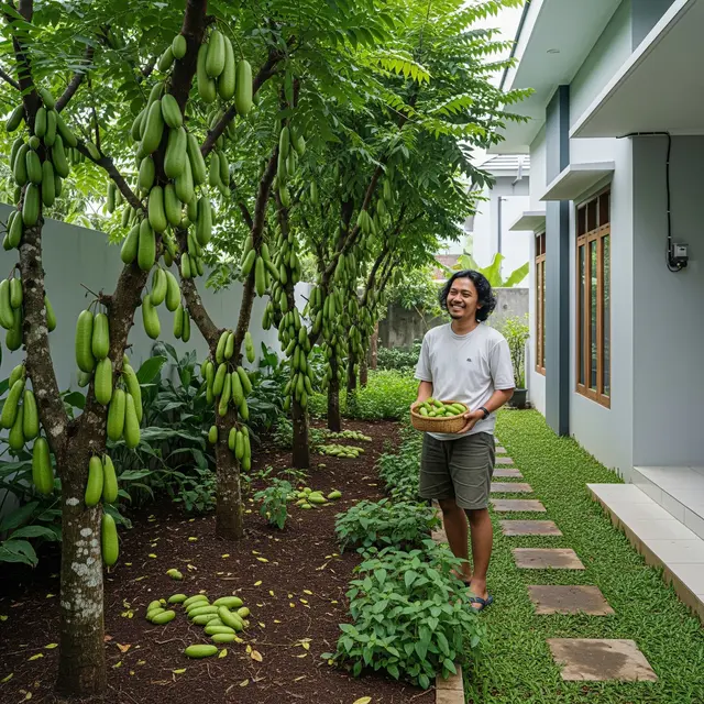 Kebun Belimbing Wuluh di Halaman Samping (Gemini AI)