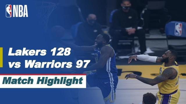 Berita Video Highlights NBA, LA Lakers Kalahkan Golden State Warriors 128-97 (16/3/2021)