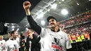 Ini menjadi laga final Liga Europa bagi SC Frieburg. Skuad asuhan Julian Schuster nantinya akan berhadapan dengan Aston Villa dalam laga yang berlangsung pada Rabu (20/05) waktu setempat di Tüpraş Stadium, Istanbul, Turki. (AP Photo/DPA/Philipp von Ditfurth)