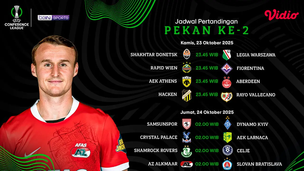 Jadwal UECL pekan kedua tayang eksklusif di Vidio. (dok. vidio.com)