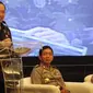 Kepala BKPM Thomas Lembong menyampaikan pemaparan saat acara penandatanganan kerjasama antara BKPM dengan Polri di Jakarta, Senin (19/9). Acara bertema 'Jaminan Keamanan Berinvestasi'. (Liputan6.com/Immanuel Antonius)