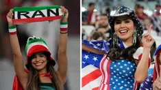 Pesona Fans Cantik Amerika dan Iran di Piala Dunia 2022 (AP Photo)