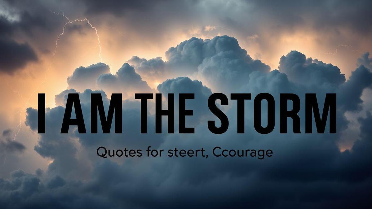 Best I Am The Storm Quote Collection for Strength and Courage
