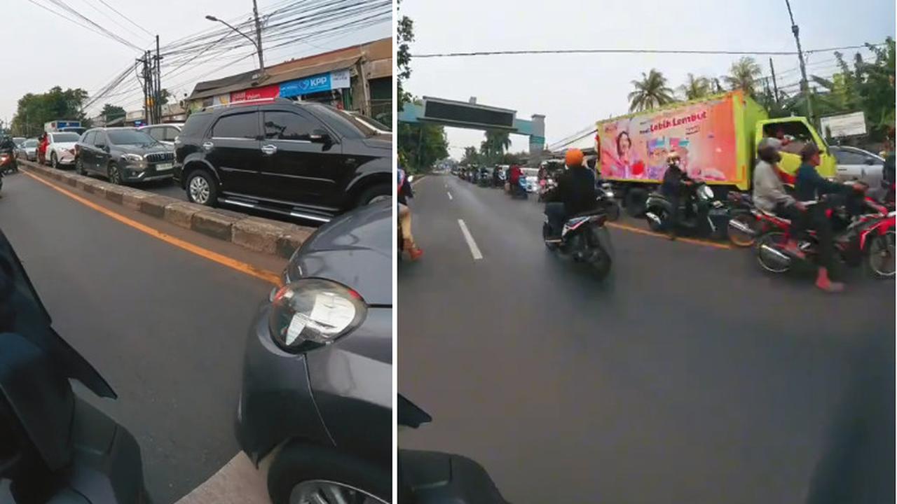 Aksi Pengendara Menghalangi Pemotor yang Lawan Arus di Jalanan Ini Viral, Banjir Pujian