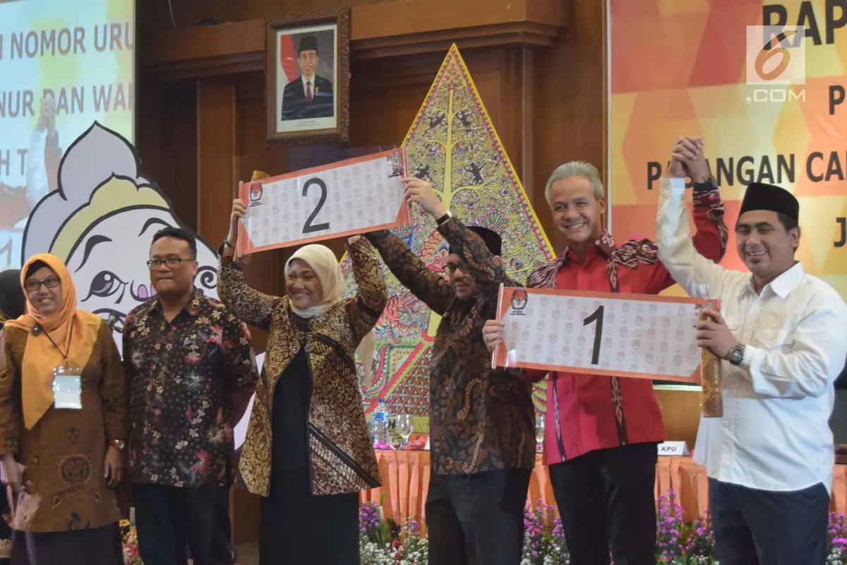 Suasana Pengundian Nomor Urut Pasangan Calon Gubernur Jawa Tengah