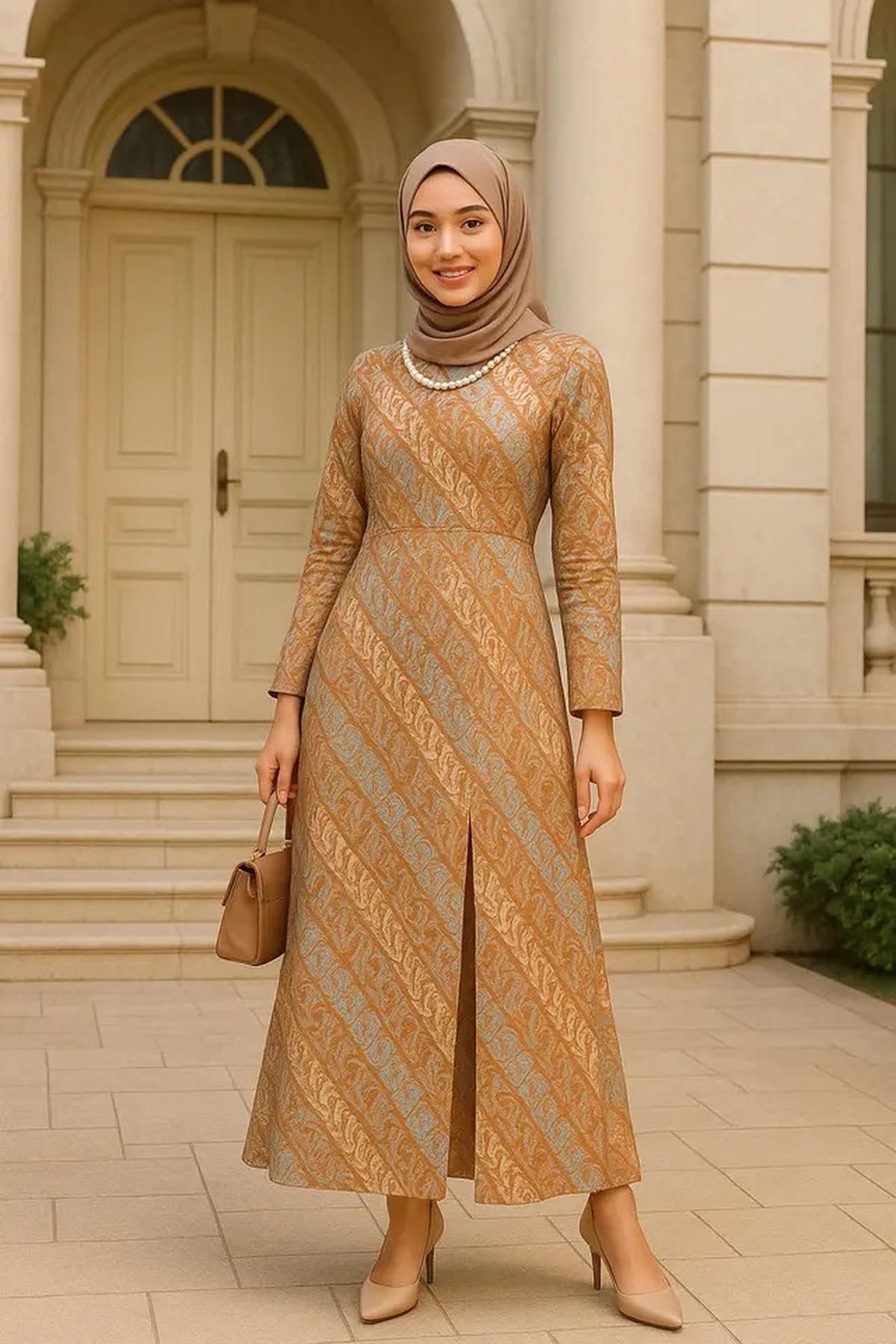 6 Rekomendasi Gamis Batik Belah Samping Modern 2025, Tampil Trendi dan Anggun