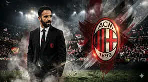 Ilustrasi Ruben Amorim, AC Milan. (Foto by AI)