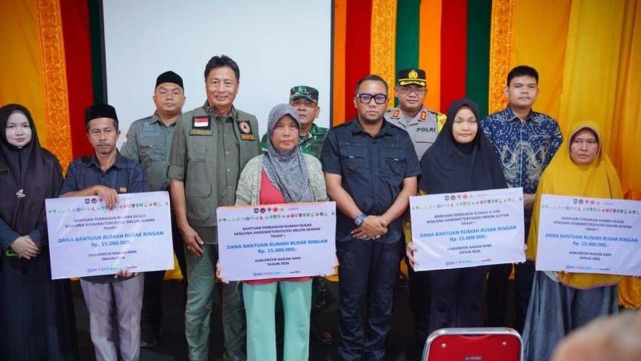 Pemerintah Salurkan Bantuan Rehab Rumah Rp3,73 Miliar untuk Korban Banjir Nagan Raya