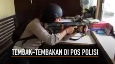 Aksi tembak-tembakan di sebuah pos polisi ternyata hanya sekedar gurauan semata.