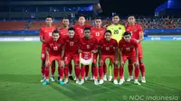 Gol kemenangan Timnas Indonesia U-24 dicetak oleh Ramai Rumakiek pada menit ke-58 dan Hugo Samir pada menit ke-90+3. (Kredit Foto: NOC Indonesia/Naif Al&rsquo;As)