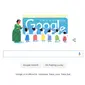 Google Doodle memperingati ulang tahun ke-132 Dewi Sartika, Pahlawan Nasional Indonesia (Sumber: Google)