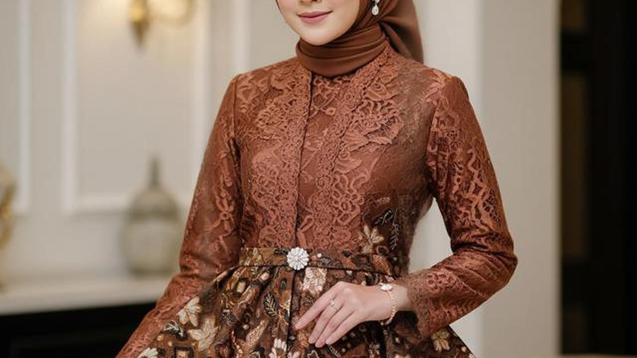 7 Tren Model Gamis Batik Brokat Rich Rown Terbaru untuk Ramadan 2026