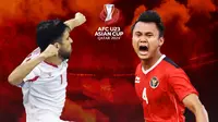 Piala Asia U-23 - Yordania Vs Timnas Indonesia U-23 - Aref Al-Haj Vs Komang Teguh (Bola.com/Adreanus Titus)