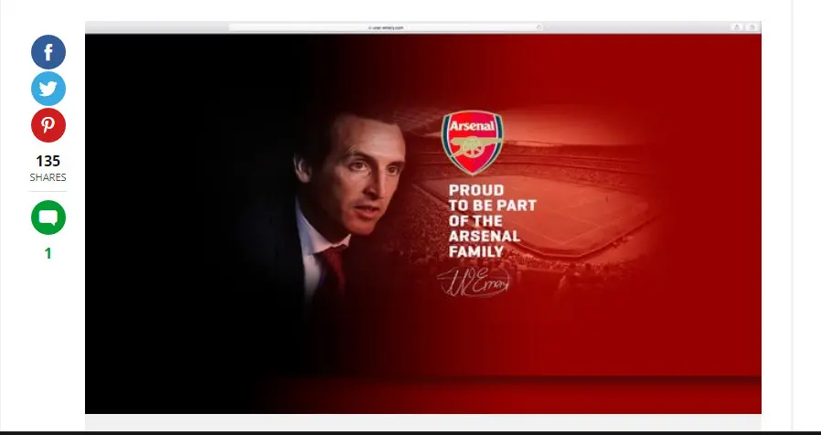 Unai Emery mengonfirmasi melalui situs resmi pribadinya bakal menangani Arsenal musim depan.