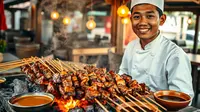 resep sate daging sapi ©Ilustrasi dibuat AI