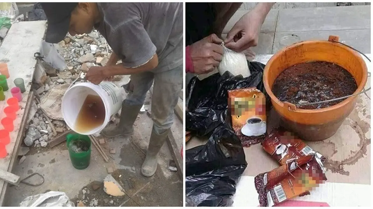 6 Wadah Minuman ala Kuli Bangunan Ini Nyeleneh, Bikin Tepuk Jidat
