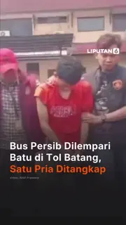 Bus Persib Dilempari Batu di Tol Batang, Satu Pria Ditangkap