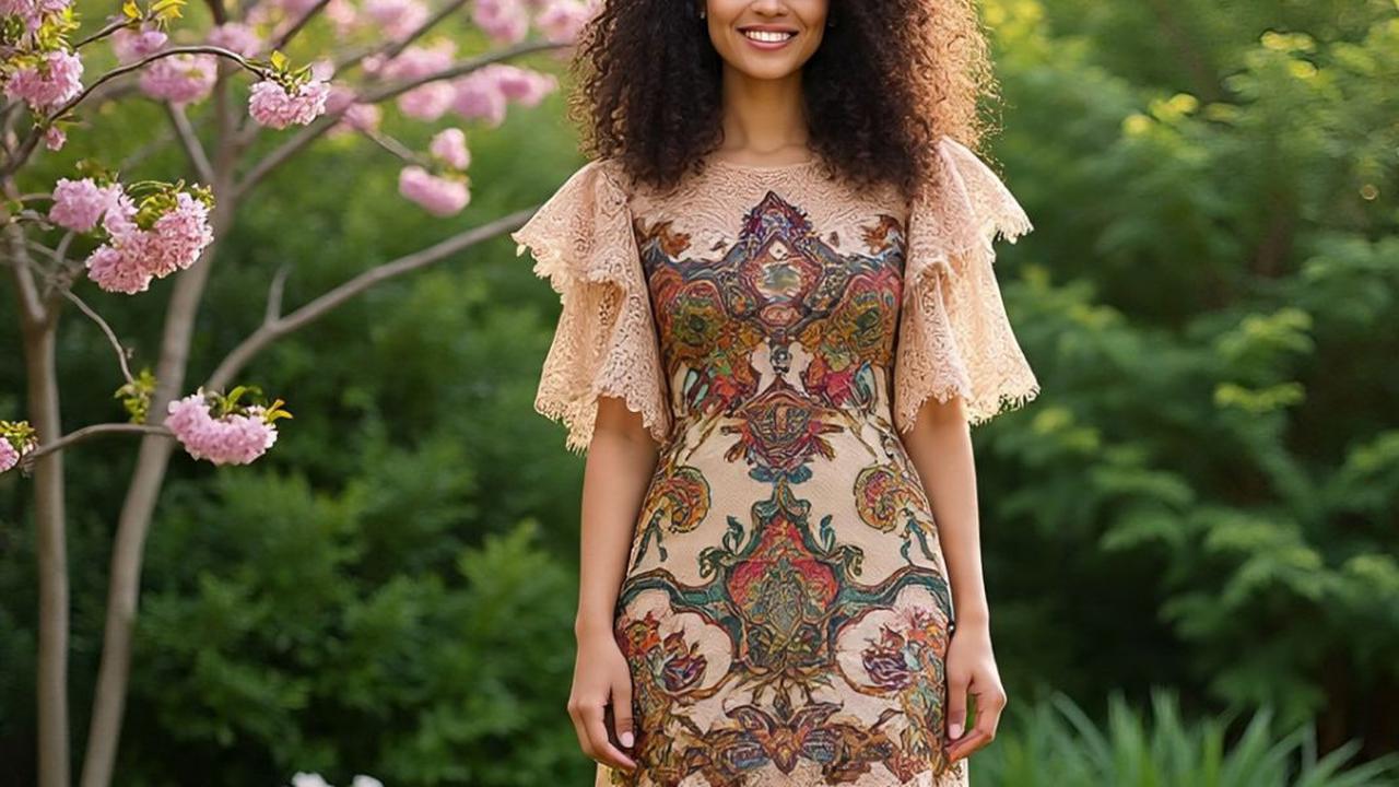 7 Model Batik Brokat Kombinasi Lengan Ruffle Modern, Inspiras Tampil Simpel yang Memikat