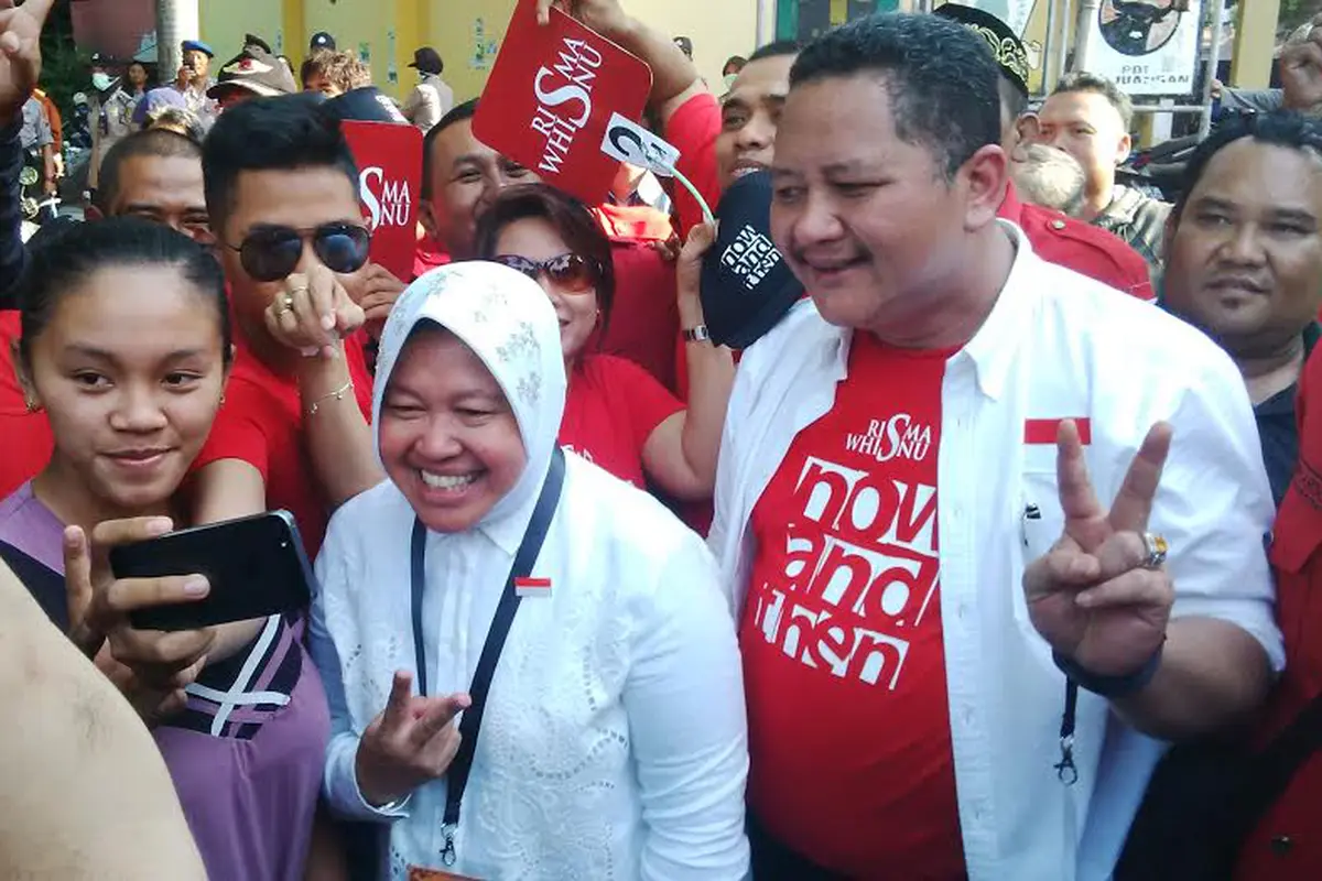 20150925-Pilkada Surabaya-Pasangan Risma Whisnu-Nomor Urut-Surabaya