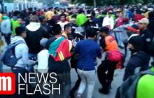VIDEO: Ricuh Demo Mahasiswa di Depan DPRD Kaltim, Satu Orang Pingsan