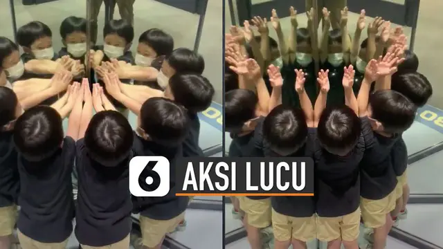 VIDEO: Aksi Lucu Bocah Menari Depan Cermin