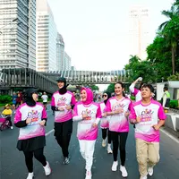 Paula Verhoeven dan Jirayut di OMDC Fun Run (Istimewa)