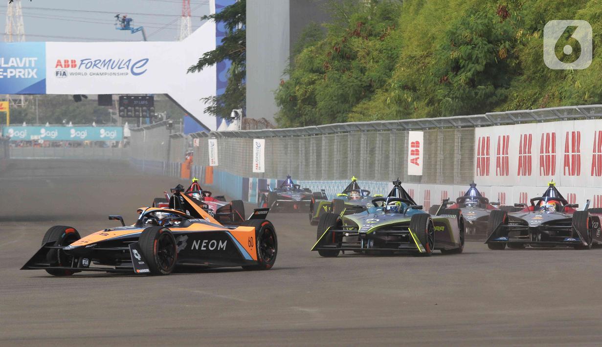 Dia berhasil menjadi yang tercepat di antara pemain unggulan Formula E.  (Liputan6.com/Herman Zakharia)