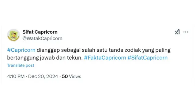 6 Karakter Zodiak Capricorn Menurut Netizen
